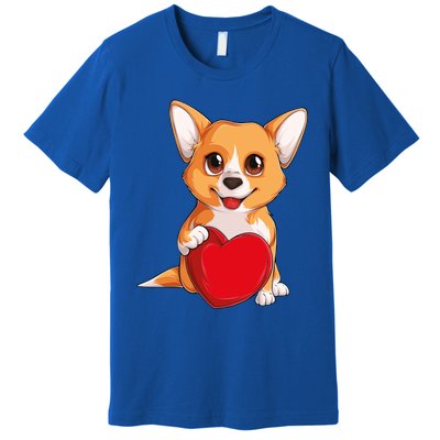 Cute Kawaii Puppies Pet Corgi Dog Valentines Day Gift Premium T-Shirt