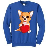 Cute Kawaii Puppies Pet Corgi Dog Valentines Day Gift Tall Sweatshirt