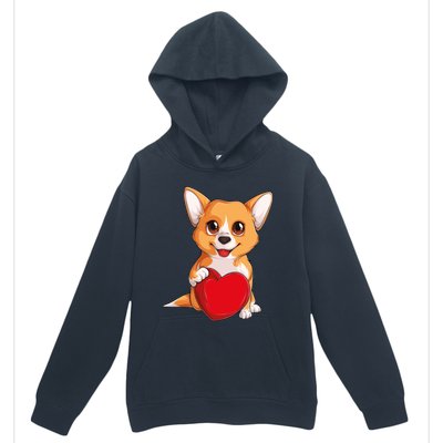 Cute Kawaii Puppies Pet Corgi Dog Valentines Day Gift Urban Pullover Hoodie