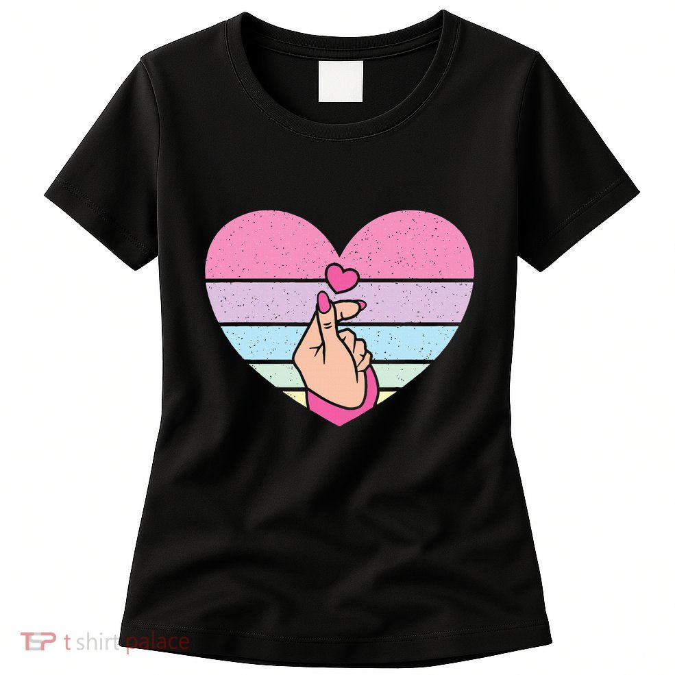Cute K Pop Music Retro Heart Anime Lover Kpop Women's T-Shirt