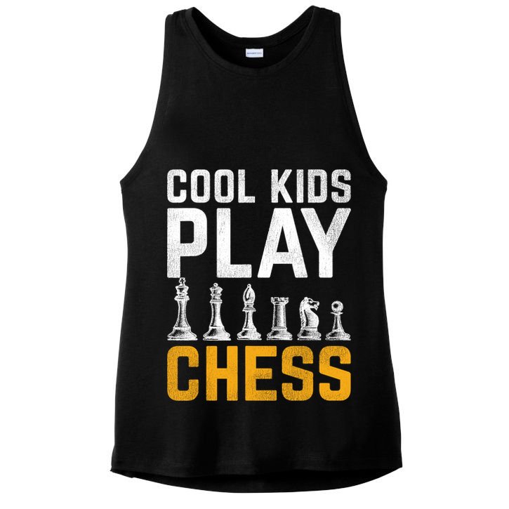 Cool Kids Play Chess Gift Ladies PosiCharge Tri-Blend Wicking Tank