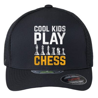 Cool Kids Play Chess Gift Flexfit Unipanel Trucker Cap