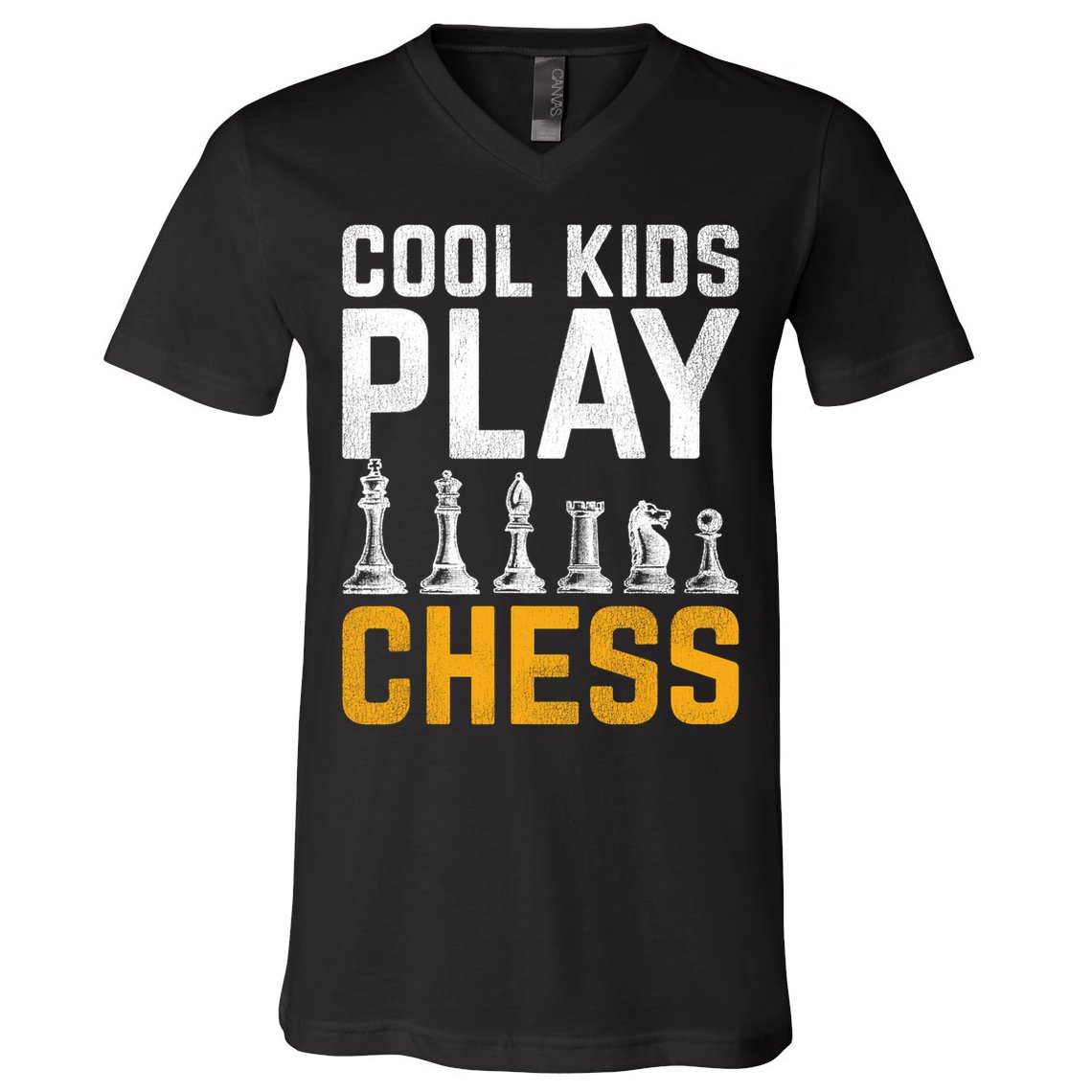 Cool Kids Play Chess Gift V-Neck T-Shirt