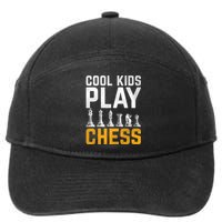 Cool Kids Play Chess Gift 7-Panel Snapback Hat