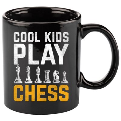 Cool Kids Play Chess Gift 11oz C Handle Ceramic Mug