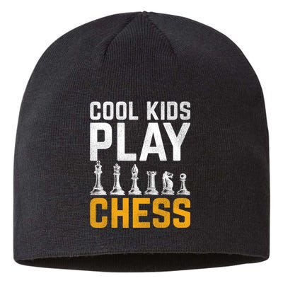 Cool Kids Play Chess Gift Sustainable Beanie