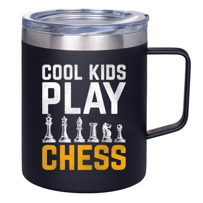 Cool Kids Play Chess Gift 12oz Stainless Steel Coffee Mug