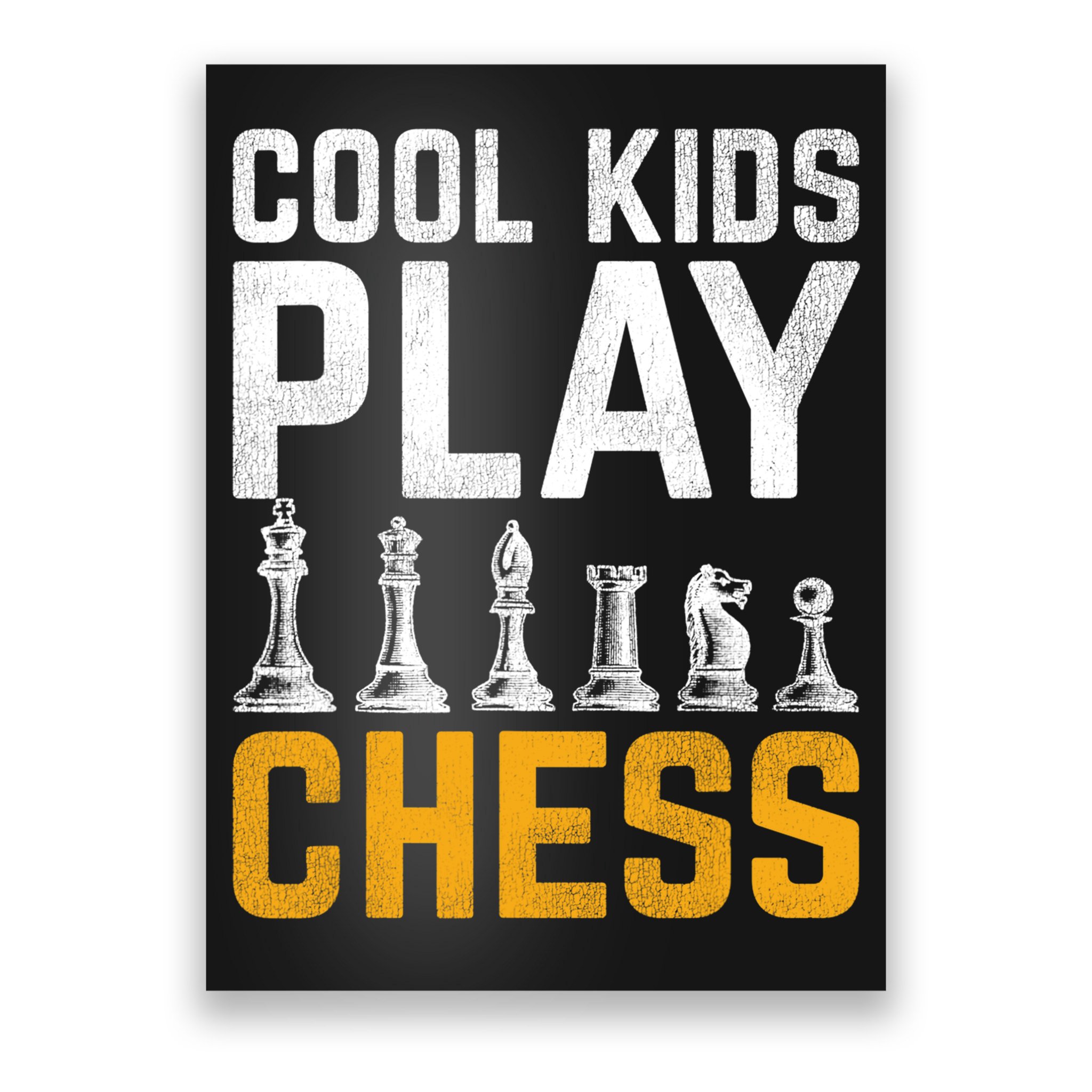 Cool Kids Play Chess Gift Poster
