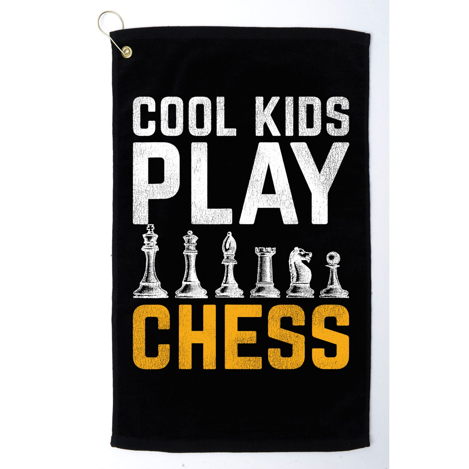 Cool Kids Play Chess Gift Golf Towel
