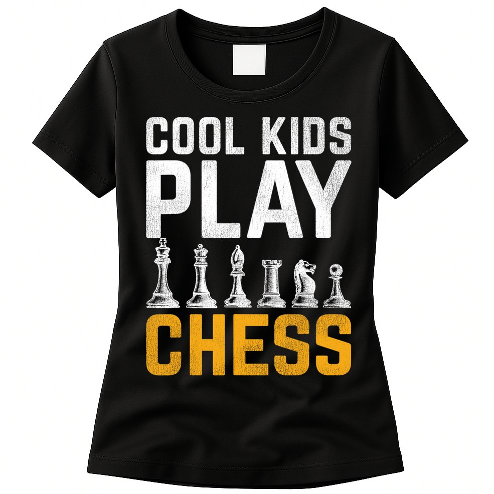 Cool Kids Play Chess Gift Womens T-Shirt