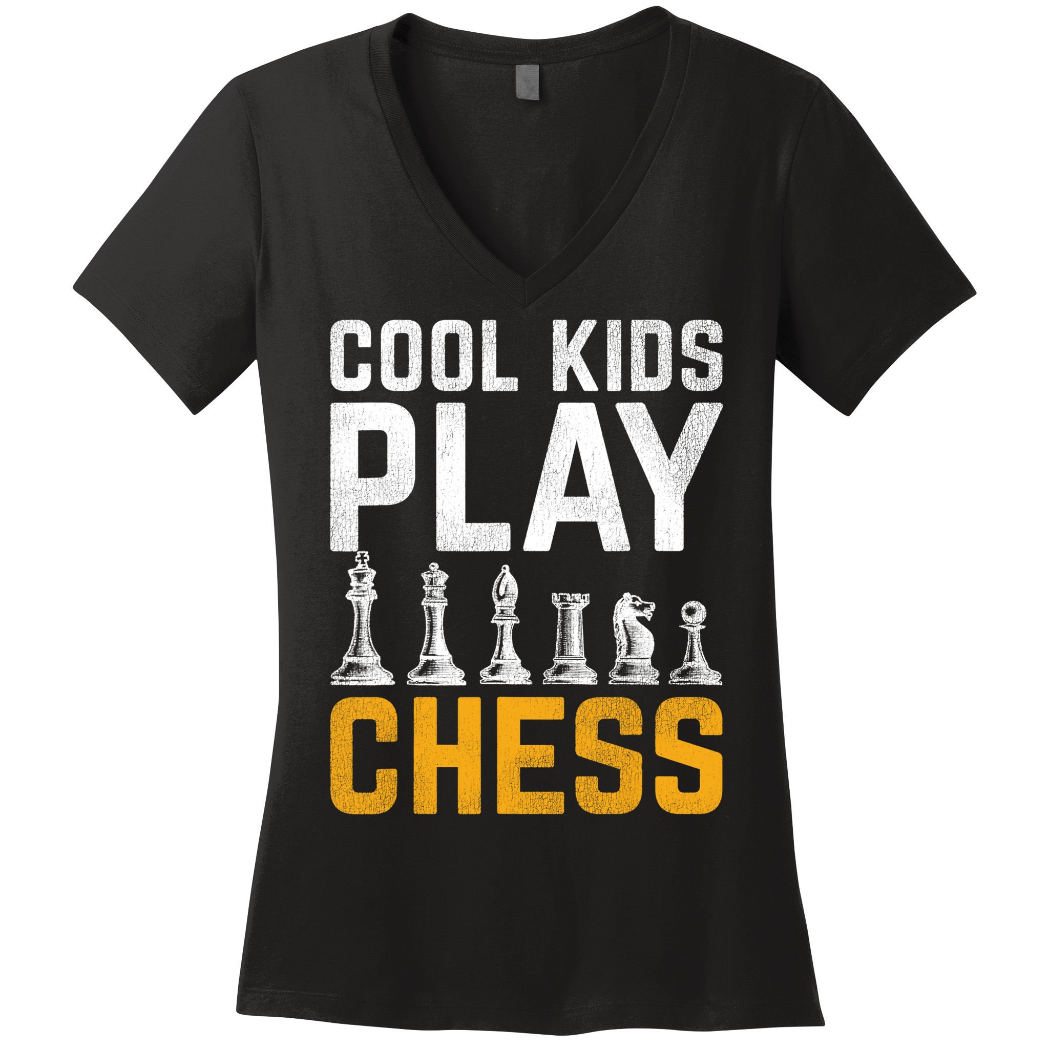 Cool Kids Play Chess Gift Women's V-Neck T-Shirt