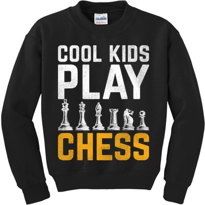 Cool Kids Play Chess Gift Kids Sweatshirt