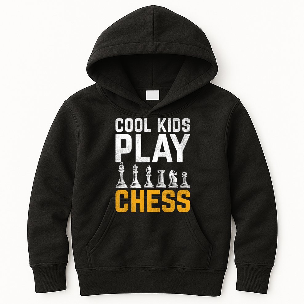 Cool Kids Play Chess Gift Kids Hoodie