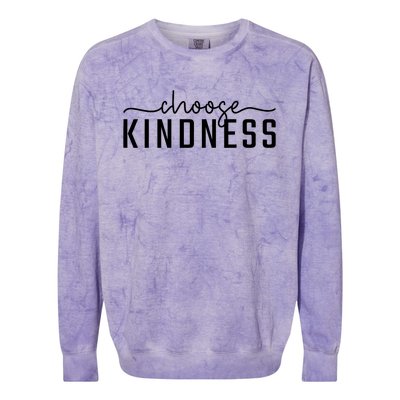 Choose Kindness Print Be Kind Inspirational Colorblast Crewneck Sweatshirt