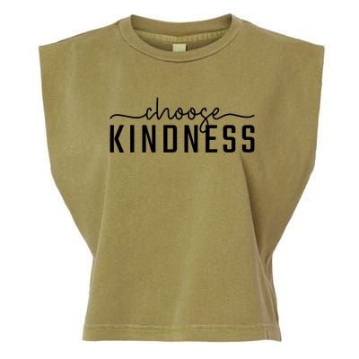 Choose Kindness Print Be Kind Inspirational Garment-Dyed Women's Muscle Tee