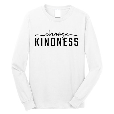 Choose Kindness Print Be Kind Inspirational Long Sleeve Shirt