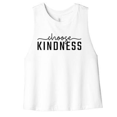 Choose Kindness Print Be Kind Inspirational Women's Racerback Cropped Tank