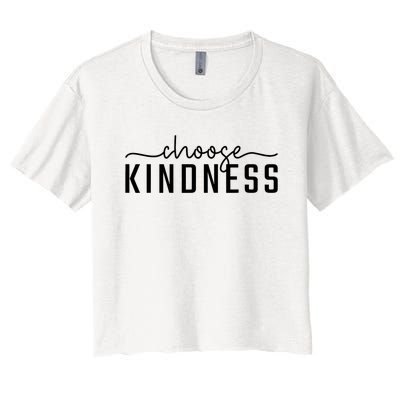 Choose Kindness Print Be Kind Inspirational Women's Crop Top Tee