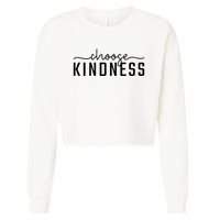 Choose Kindness Print Be Kind Inspirational Cropped Pullover Crew