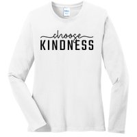 Choose Kindness Print Be Kind Inspirational Ladies Long Sleeve Shirt