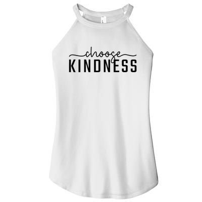 Choose Kindness Print Be Kind Inspirational Women's Perfect Tri Rocker Tank