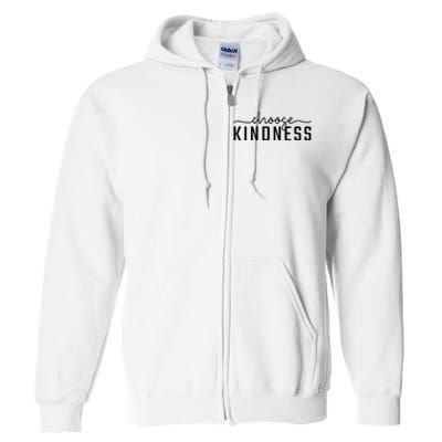 Choose Kindness Print Be Kind Inspirational Full Zip Hoodie