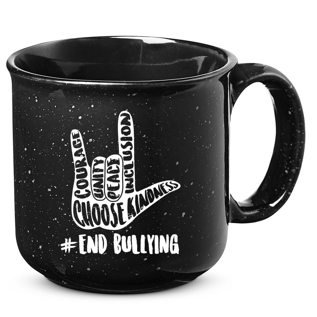 Choose Kindness Rock On # End Bullying 15oz Campfire Ceramic Mug
