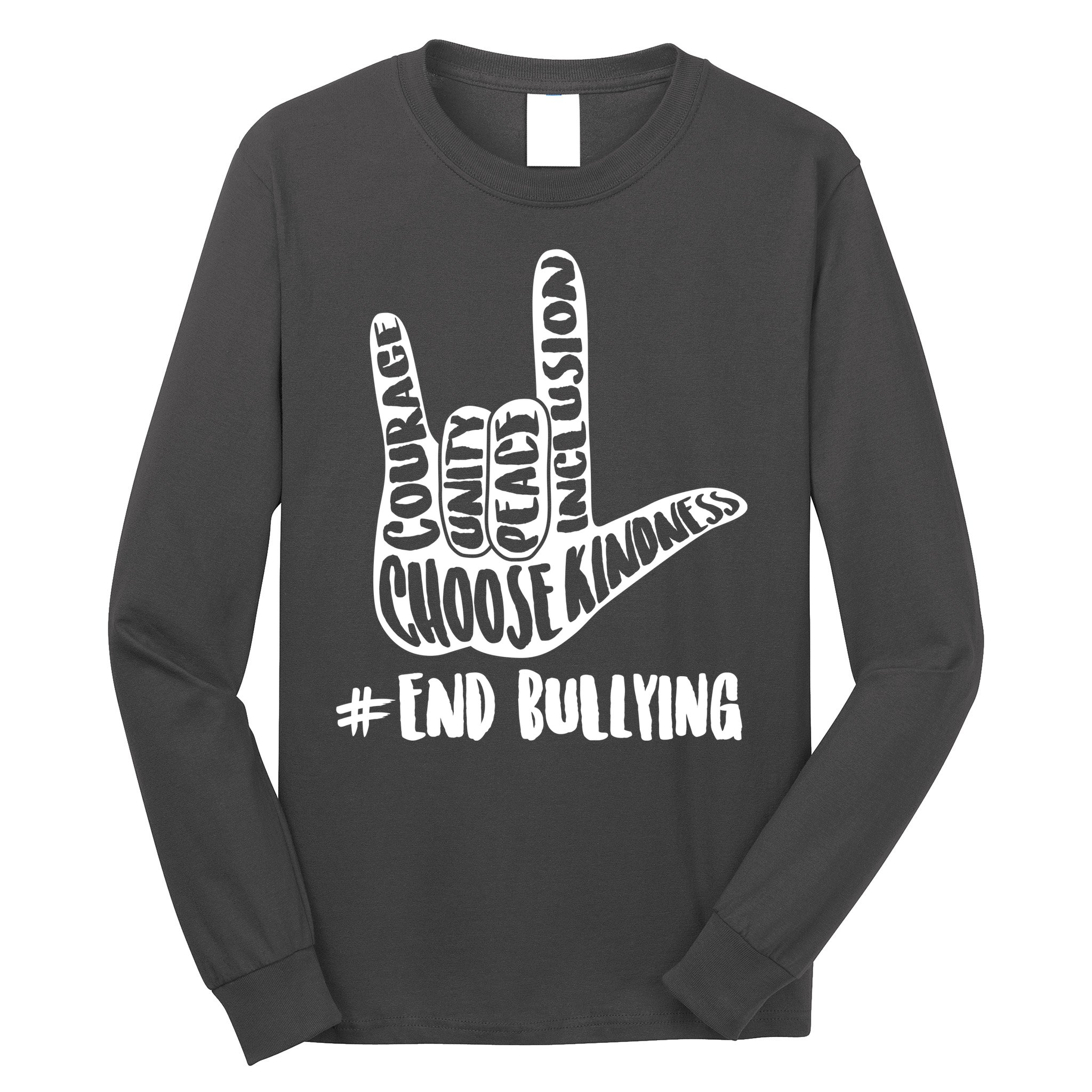 Choose Kindness Rock On # End Bullying Long Sleeve Shirt