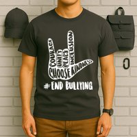 Choose Kindness Rock On # End Bullying T-Shirt