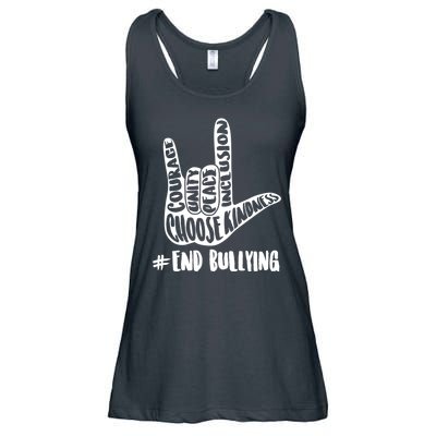 Choose Kindness Rock On # End Bullying Ladies Essential Flowy Tank