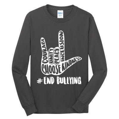 Choose Kindness Rock On # End Bullying Tall Long Sleeve T-Shirt