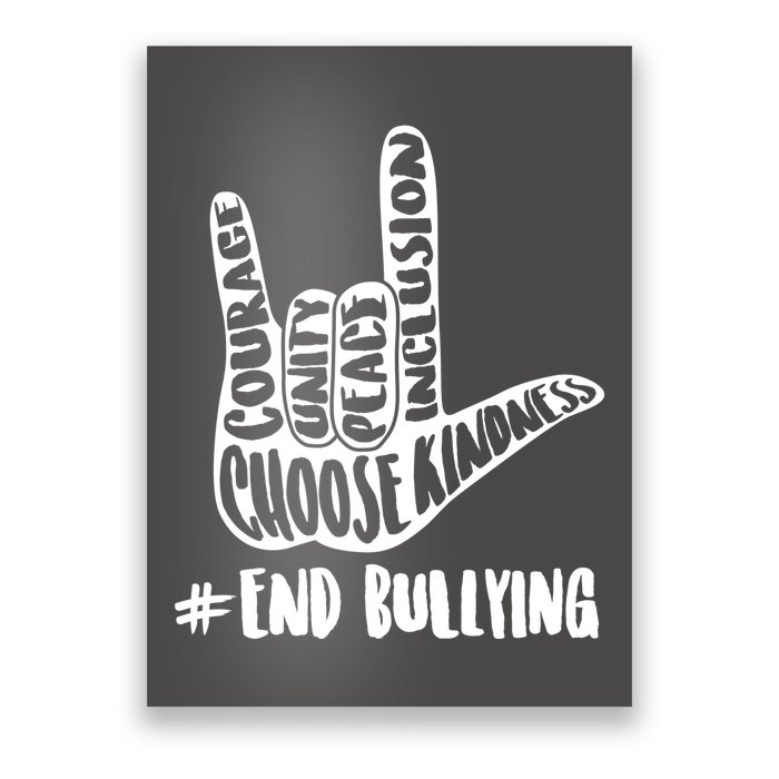 Choose Kindness Rock On # End Bullying Poster