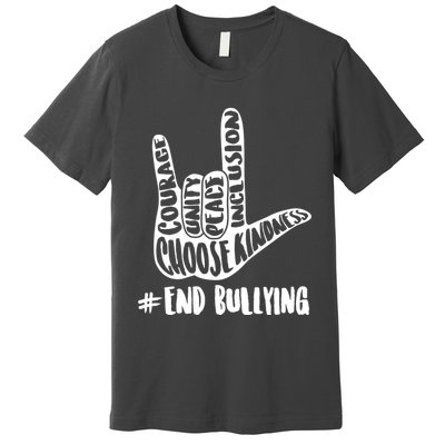 Choose Kindness Rock On # End Bullying Premium T-Shirt
