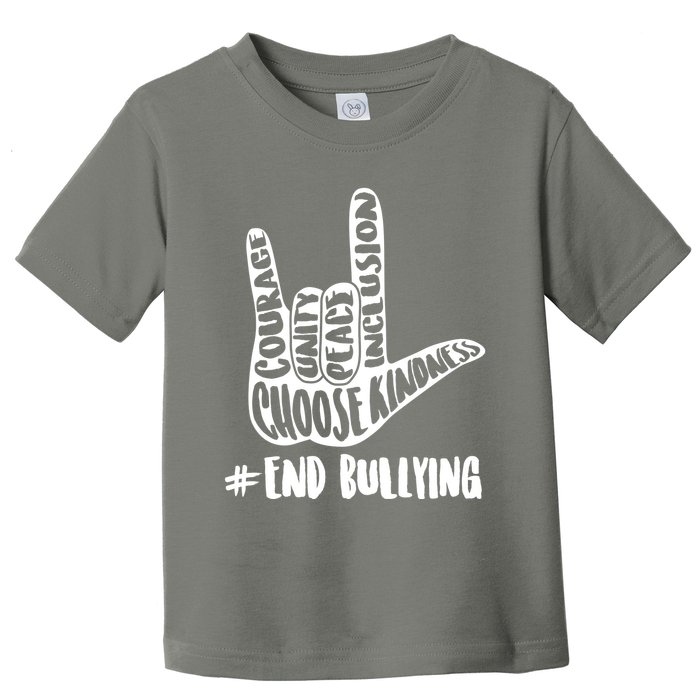 Choose Kindness Rock On # End Bullying Toddler T-Shirt