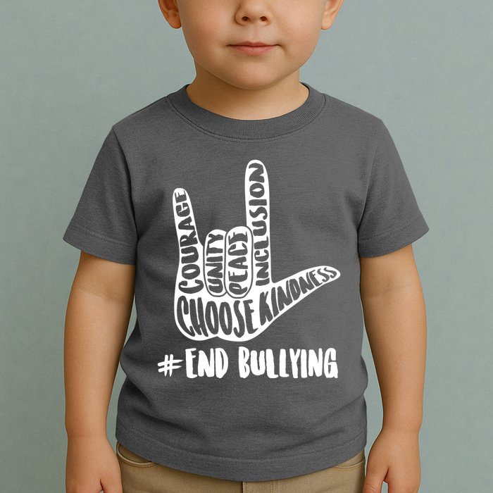 Choose Kindness Rock On # End Bullying Toddler T-Shirt