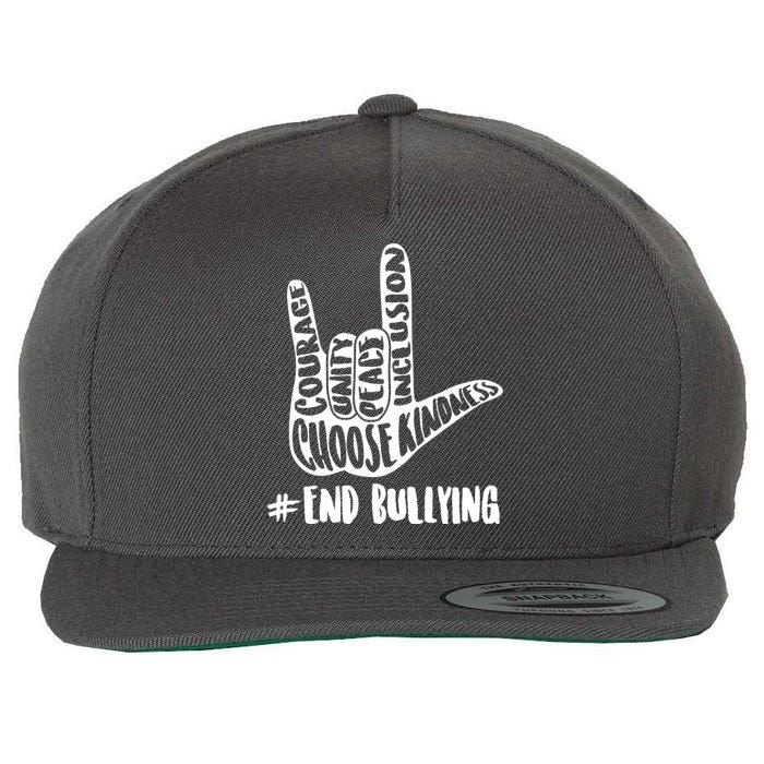 Choose Kindness Rock On # End Bullying Wool Snapback Cap