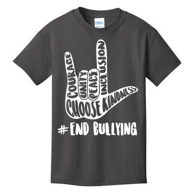 Choose Kindness Rock On # End Bullying Kids T-Shirt