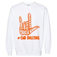 Choose Kindness Rock On # End Bullying Garment-Dyed Sweatshirt
