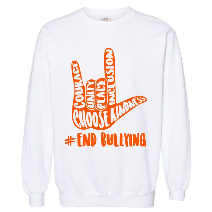 Choose Kindness Rock On # End Bullying Garment-Dyed Sweatshirt