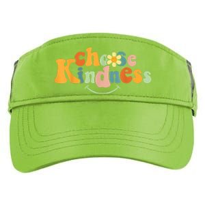 Choose Kindness Retro Groovy Be Kind Inspirationa Adult Drive Performance Visor