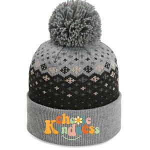 Choose Kindness Retro Groovy Be Kind Inspirationa The Baniff Cuffed Pom Beanie