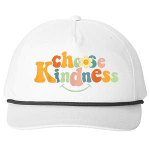 Choose Kindness Retro Groovy Be Kind Inspirationa Snapback Five-Panel Rope Hat