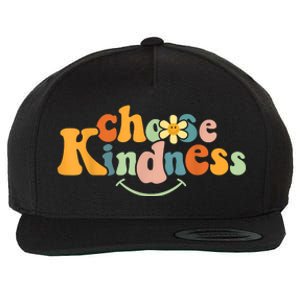 Choose Kindness Retro Groovy Be Kind Inspirationa Wool Snapback Cap