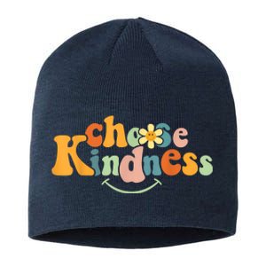 Choose Kindness Retro Groovy Be Kind Inspirationa Sustainable Beanie