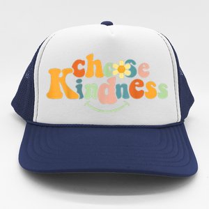 Choose Kindness Retro Groovy Be Kind Inspirationa Trucker Hat