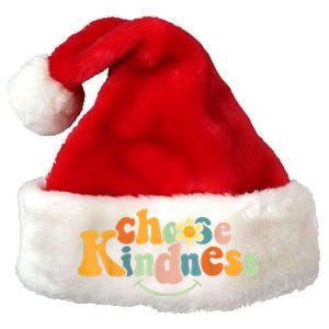 Choose Kindness Retro Groovy Be Kind Inspirationa Premium Christmas Santa Hat