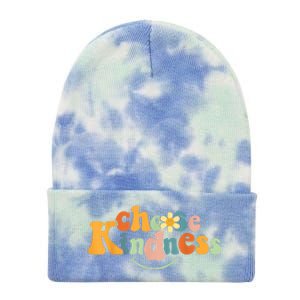 Choose Kindness Retro Groovy Be Kind Inspirationa Tie Dye 12in Knit Beanie