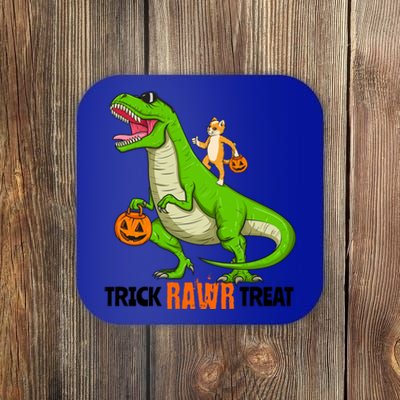 Cat Kitty Riding T Rex Dinosaur Halloween Trick Rawr Treat Meaningful Gift Coaster