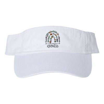 Choose Kindness Rainbow Floral Flower Valucap Bio-Washed Visor