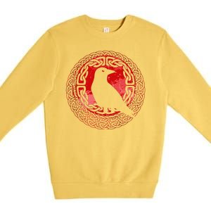 Celtic Knot Raven Crow Premium Crewneck Sweatshirt